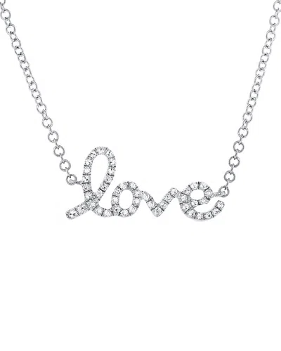 Sabrina Designs 14k 0.11 Ct. Tw. Diamond Love Necklace