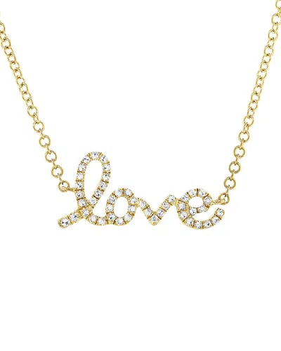 Sabrina Designs 14k 0.11 Ct. Tw. Diamond Love Necklace In Gold