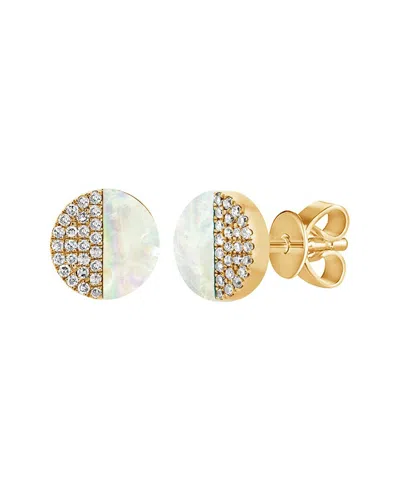 Sabrina Designs 14k 0.11 Ct. Tw. Diamond Pearl Studs