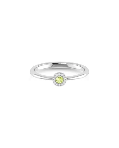 Sabrina Designs 14k 0.12 Ct. Tw. Diamond & Peridot Ring In Metallic