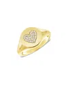 Sabrina Designs 14k 0.12 Ct. Tw. Diamond Heart Signet Ring