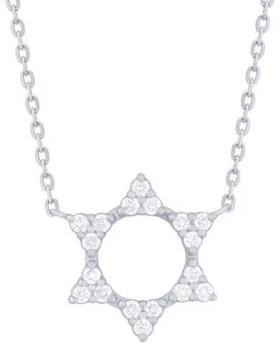 Sabrina Designs 14k 0.12 Ct. Tw. Diamond Star Of David Pendant In Metallic