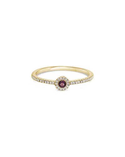 SABRINA DESIGNS SABRINA DESIGNS 14K 0.13 CT. TW. DIAMOND & AMETHYST RING