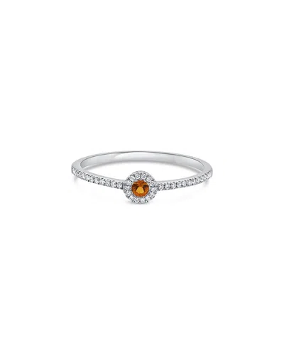 Sabrina Designs 14k 0.13 Ct. Tw. Diamond & Citrine Ring