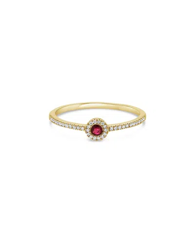 Sabrina Designs 14k 0.13 Ct. Tw. Diamond & Ruby Ring