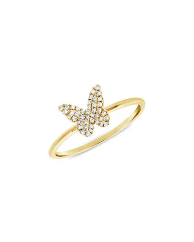 Sabrina Designs 14k 0.13 Ct. Tw. Diamond Butterfly Ring In Gold