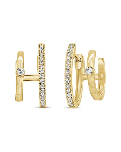 Sabrina Designs 14k 0.13 Ct. Tw. Diamond Double Huggie Cuff Earrings In Gold