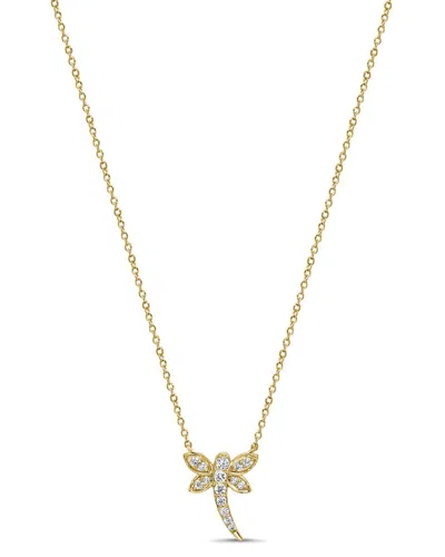 Sabrina Designs 14k 0.13 Ct. Tw. Diamond Dragonfly Necklace