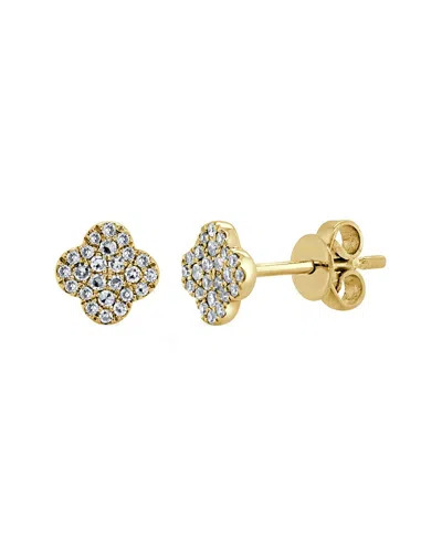 Sabrina Designs 14k 0.13 Ct. Tw. Diamond Flower Earrings In Gold