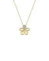Sabrina Designs 14k 0.13 Ct. Tw. Diamond Flower Necklace