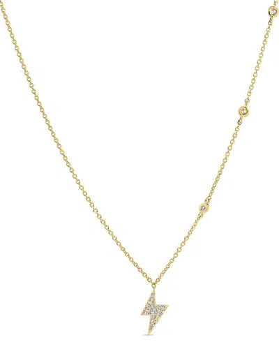 Sabrina Designs 14k 0.13 Ct. Tw. Diamond Lightning Bolt Necklace