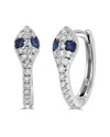 Sabrina Designs 14k 0.14 Ct. Tw. Diamond & Sapphire Snake Huggie Earrings