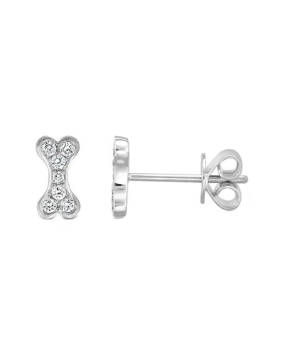 SABRINA DESIGNS SABRINA DESIGNS 14K 0.14 CT. TW. DIAMOND DOG BONE EARRINGS