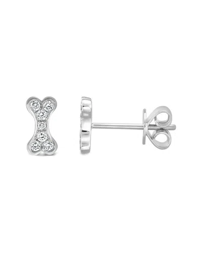 Sabrina Designs 14k 0.14 Ct. Tw. Diamond Dog Bone Studs