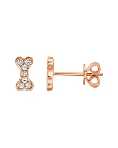Sabrina Designs 14k 0.14 Ct. Tw. Diamond Dog Bone Studs