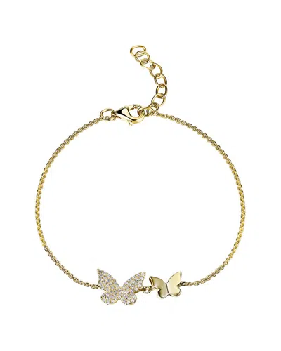 Sabrina Designs 14k 0.15 Ct. Tw. Butterfly Bracelet