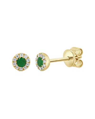 SABRINA DESIGNS SABRINA DESIGNS 14K 0.15 CT. TW. DIAMOND & EMERALD STUDS
