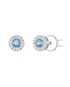 Sabrina Designs 14k 0.16 Ct. Tw. Diamond & Aquamarine Studs