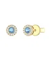 Sabrina Designs 14k 0.16 Ct. Tw. Diamond & Aquamarine Studs