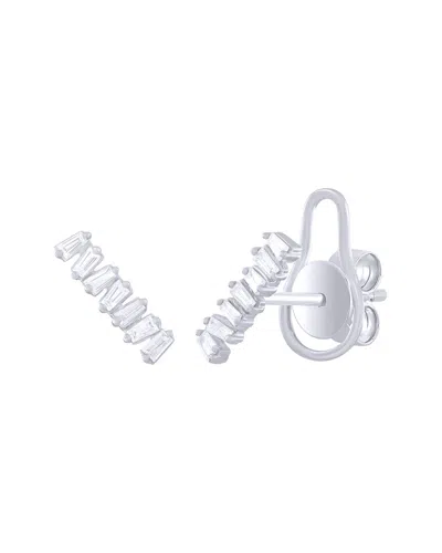 Sabrina Designs 14k 0.16 Ct. Tw. Diamond Bar Studs In Metallic