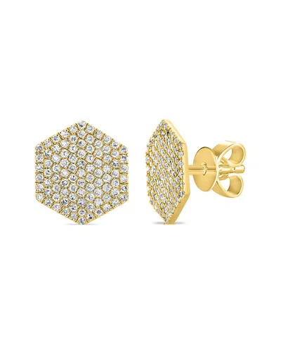 Sabrina Designs 14k 0.16 Ct. Tw. Diamond Hexagon Studs