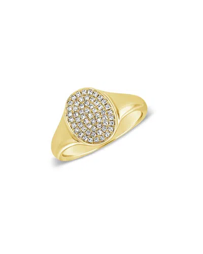 Sabrina Designs 14k 0.16 Ct. Tw. Diamond Signet Pinky Ring In Gold