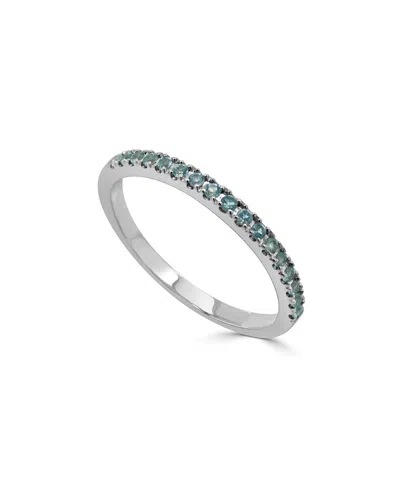 Sabrina Designs 14k 0.17 Ct. Tw. Aquamarine Stackable Half-eternity Birthstone Ring In Transparent