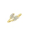 Sabrina Designs 14k 0.17 Ct. Tw. Diamond Bypass Leaf Ring
