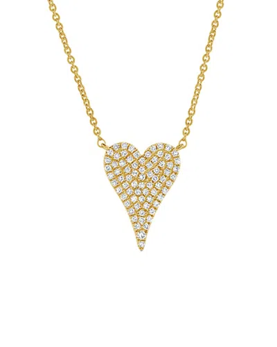 Sabrina Designs 14k 0.17 Ct. Tw. Diamond Heart Necklace In Gold