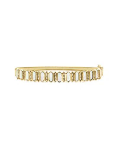 SABRINA DESIGNS SABRINA DESIGNS 14K 0.18 CT. TW. DIAMOND & PEARL BANGLE BRACELET