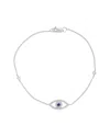 Sabrina Designs 14k 0.18 Ct. Tw. Diamond & Sapphire Evil Eye Bracelet