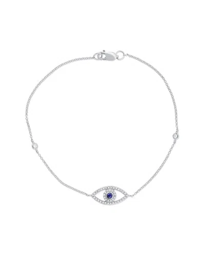 SABRINA DESIGNS SABRINA DESIGNS 14K 0.18 CT. TW. DIAMOND & SAPPHIRE EVIL EYE BRACELET