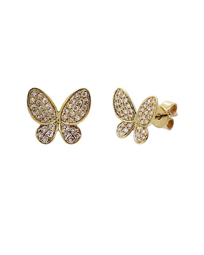 Sabrina Designs 14k 0.18 Ct. Tw. Diamond Butterfly Studs