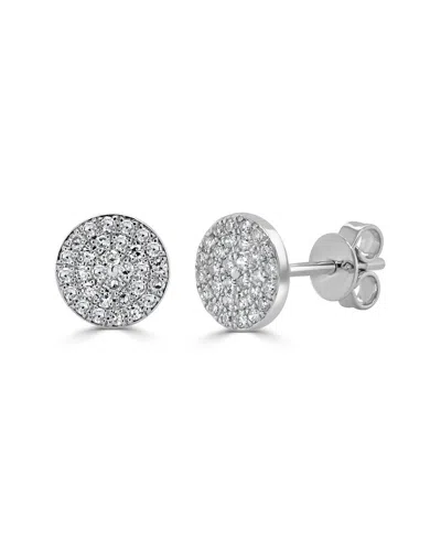 Sabrina Designs 14k 0.18 Ct. Tw. Diamond Disc Studs In Silver