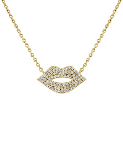 Sabrina Designs 14k Yg Diamond Lip Pendant