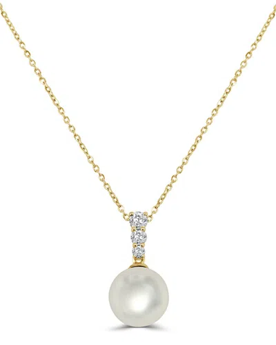 Sabrina Designs 14k 0.18 Ct. Tw. Diamond Pearl Pendant Necklace