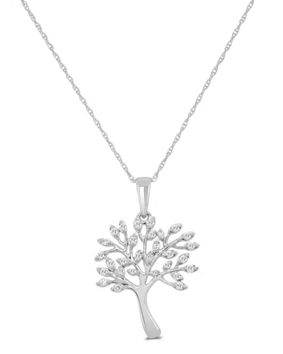 Sabrina Designs 14k 0.18 Ct. Tw. Diamond Tree Of Life Pendant In White
