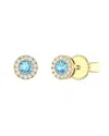 Sabrina Designs 14k 0.19 Ct. Tw. Diamond & Blue Topaz Studs