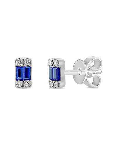 SABRINA DESIGNS SABRINA DESIGNS 14K 0.19 CT. TW. DIAMOND & SAPPHIRE TINY STUDS