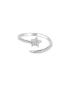 Sabrina Designs 14k 0.19 Ct. Tw. Diamond Wrap Star Ring In Silver