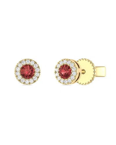 Sabrina Designs 14k 0.20 Ct. Tw. Diamond & Garnet Studs In Gold