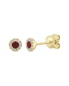 Sabrina Designs 14k 0.20 Ct. Tw. Diamond & Ruby Studs
