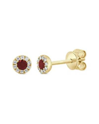 Sabrina Designs 14k 0.20 Ct. Tw. Diamond & Ruby Studs In Gold