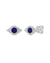 Sabrina Designs 14k 0.20 Ct. Tw. Diamond & Sapphire Evil Eye Studs