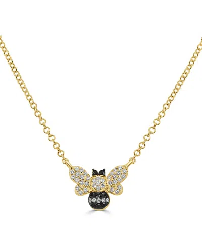Sabrina Designs 14k 0.20 Ct. Tw. Diamond Bumblebee Necklace In Gold
