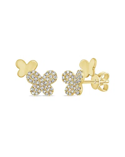 Sabrina Designs 14k 0.21 Ct. Tw. Diamond Butterfly Earrings