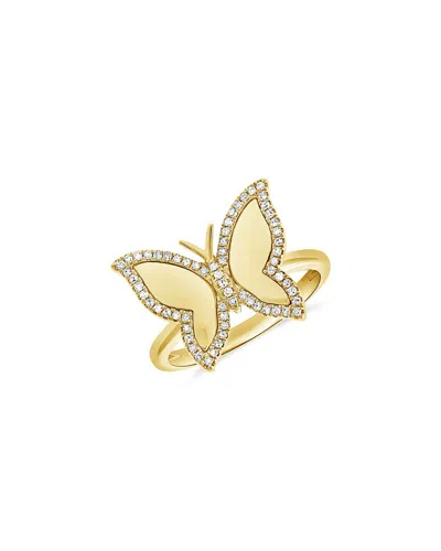 Sabrina Designs 14k 0.21 Ct. Tw. Diamond Butterfly Ring In Gold