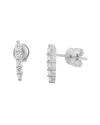Sabrina Designs 14k 0.21 Ct. Tw. Diamond  Climber Earrings In Silver