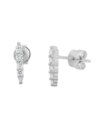 Sabrina Designs 14k 0.21 Ct. Tw. Diamond  Climber Earrings In Silver