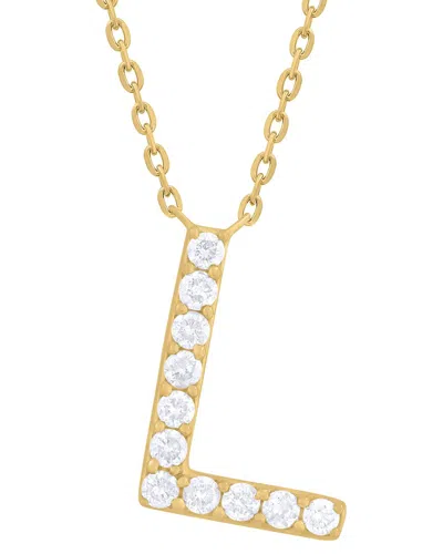 Sabrina Designs 14k 0.21 Ct. Tw. Diamond L Initial Pendant In Gold